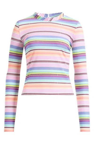 Lemlem Azeb Stripe Rib Long Sleeve Rashguard In Multi