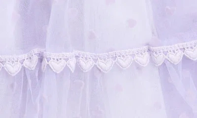 Doe A Dear Kids' Velvet Heart Mesh Tutu Skirt In Purple