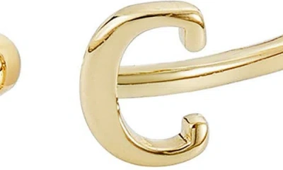 Adornia Cz & Initial Open Band Ring