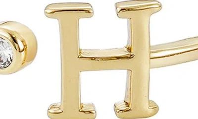 Adornia Cz & Initial Open Band Ring