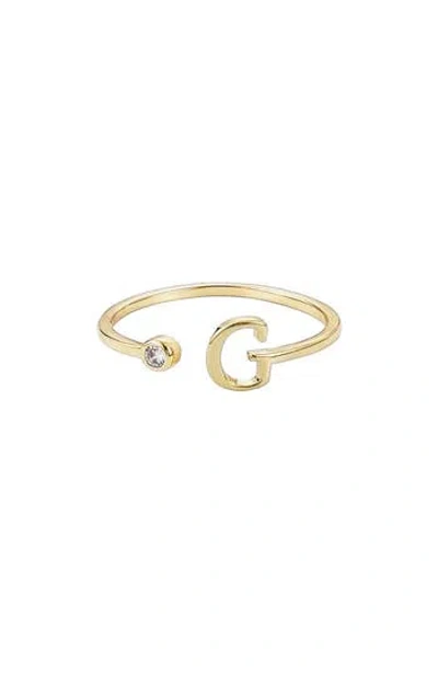Adornia Cz & Initial Open Band Ring