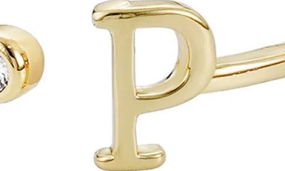 Adornia Cz & Initial Open Band Ring