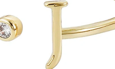 Adornia Cz & Initial Open Band Ring