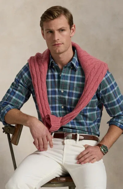 Polo Ralph Lauren Classic Fit Plaid Cotton Oxford Button-up Shirt