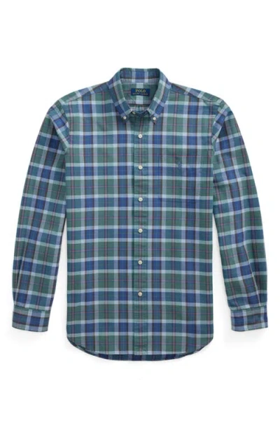 Polo Ralph Lauren Classic Fit Plaid Cotton Oxford Button-up Shirt