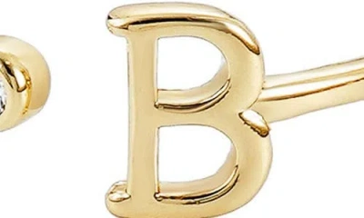 Adornia Cz & Initial Open Band Ring