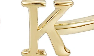 Adornia Cz & Initial Open Band Ring