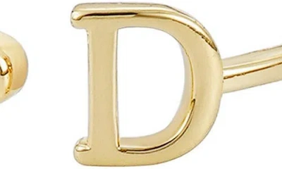 Adornia Cz & Initial Open Band Ring