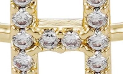 Adornia Pavé Cz Initial Charm Ring