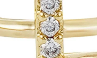 Adornia Pavé Cz Initial Charm Ring