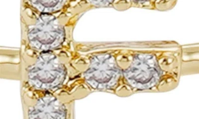 Adornia Pavé Cz Initial Charm Ring