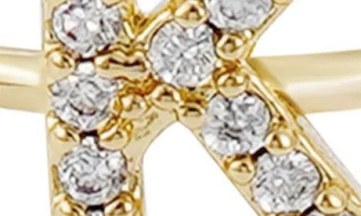 Adornia Pavé Cz Initial Charm Ring