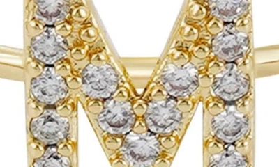 Adornia Pavé Cz Initial Charm Ring