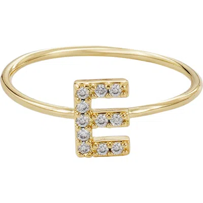 Adornia Pavé Cz Initial Charm Ring