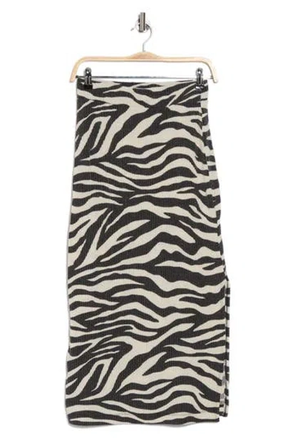 Renee C Zebra Rib Knit Skirt