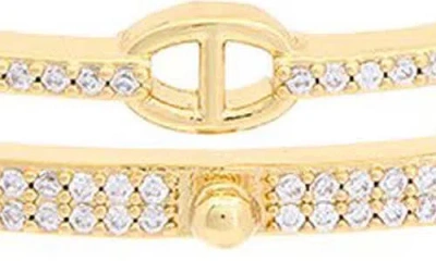 Juvell Cz Pavé Cuff Bracelet Set