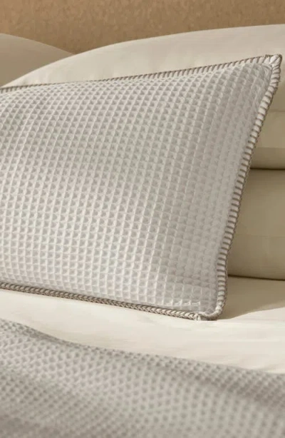 Boll & Branch Blanket Stitch Organic Cotton Waffle Weave Pillow Cover In White