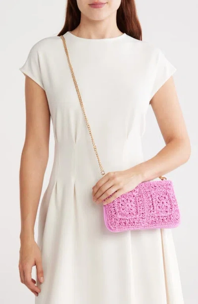 Olga Berg Dana Raffia Shoulder Bag