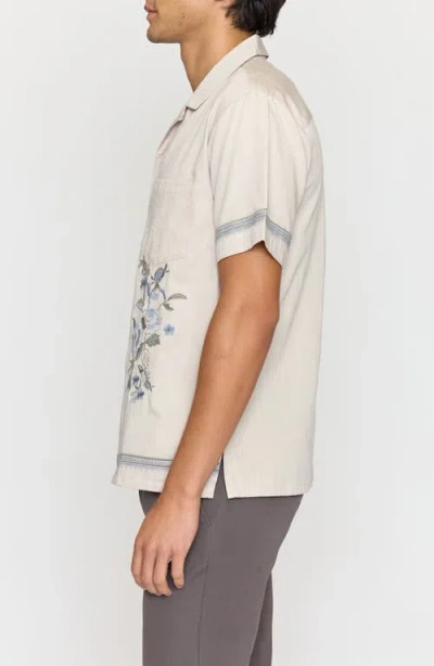 Raga Floral Embroidered Cotton Camp Shirt