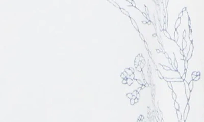 Raga Floral Border Cotton Camp Shirt In White