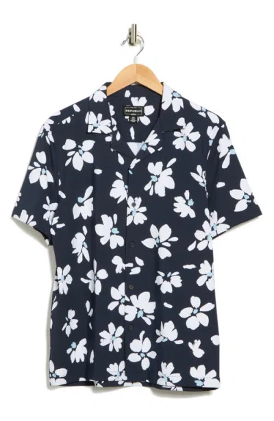 For The Republic Print Camp Shirt