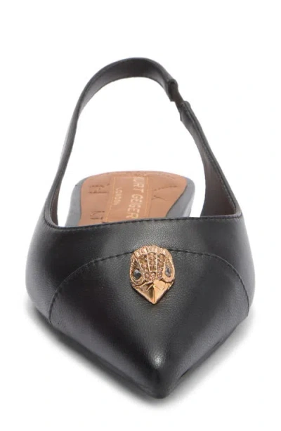 Kurt Geiger London Belgravia Eagle Slingback Flat In Black
