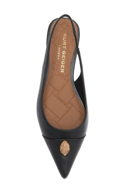 Kurt Geiger London Belgravia Eagle Slingback Flat In Black
