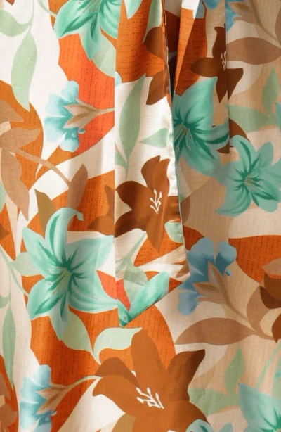 Flying Tomato Print Woven Midi Dress