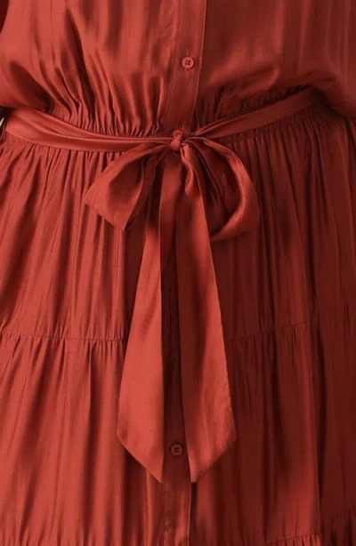 Flying Tomato Long Sleeve Maxi Dress In Red