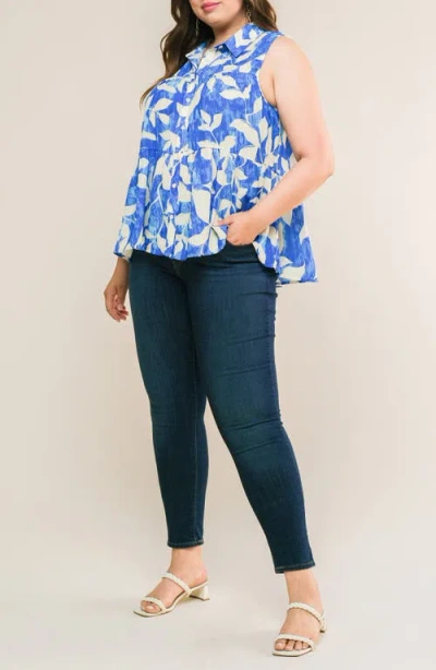 Flying Tomato Button Front Sleeveless Top
