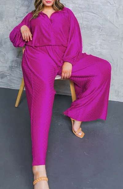 Flying Tomato Jacquard Woven Pants In Pink