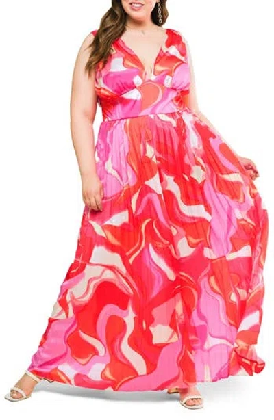 Flying Tomato Print Woven Jumpsuit