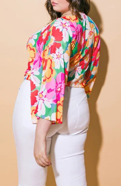 Flying Tomato Print Woven Top In Multi