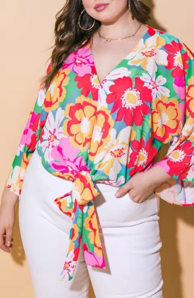 Flying Tomato Print Woven Top In Multi