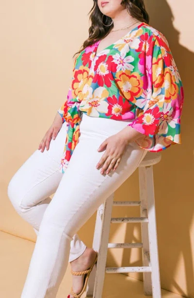 Flying Tomato Print Woven Top In Multi