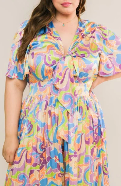 Flying Tomato Print Woven Jumpsuit