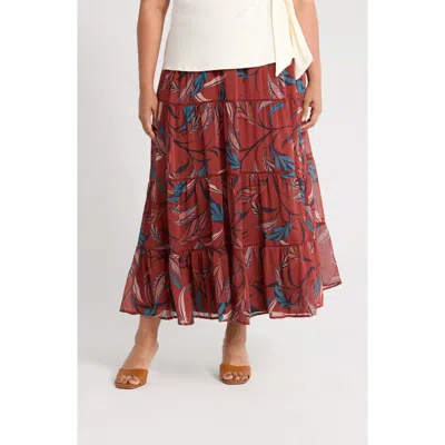Dr2 By Daniel Rainn Smocked Tiered Midi Skirt