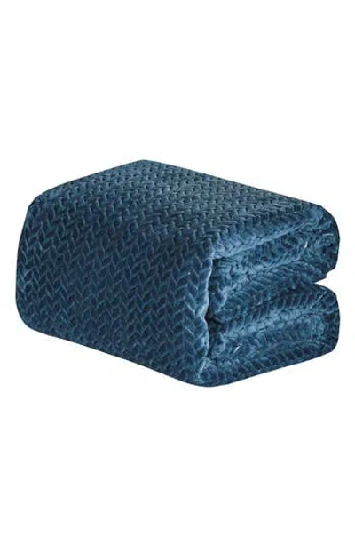 Luxury Home Chevron Textured Plush Throw
