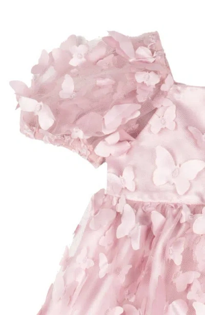 Rare Editions 3d Butterfly Puff Sleeve & Bloomers Set In Pink