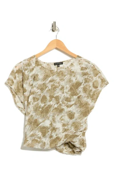 Pleione Textured Sheer Gathered Top