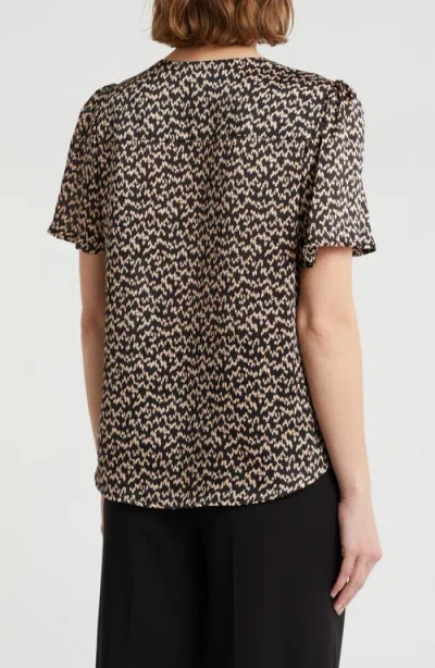 Pleione V-neck Button Top In Gray