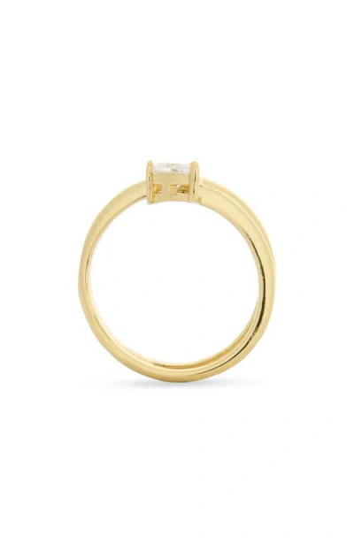 Argento Vivo Pear Cut Cz Bypass Ring
