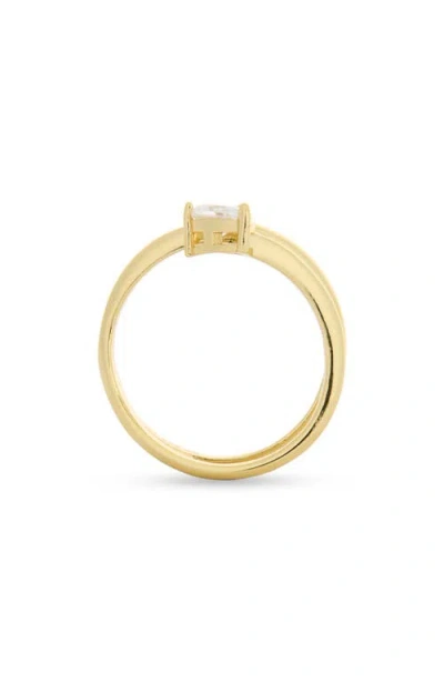 Argento Vivo Pear Cut Cz Bypass Ring