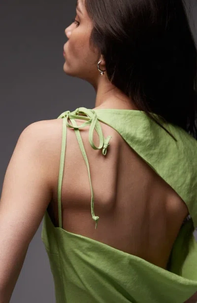 Topshop Textured Open Back Minidress