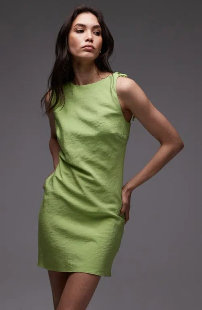 Topshop Textured Open Back Minidress
