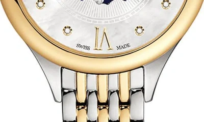 Balmain Watches Two-tone Diamond Moon Phase Bracelet Watch, 31mm