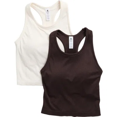 90 Degree By Reflex Assorted 2-pack Nicola Racerback Rib Tank Tops