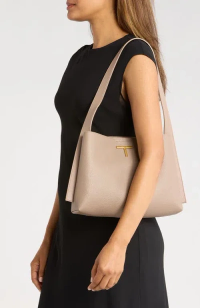 T Tahari Flange Faux Leather Shoulder Bag