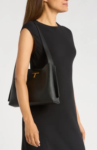 T Tahari Flange Faux Leather Shoulder Bag