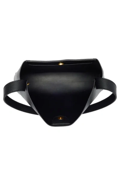 T Tahari Flange Faux Leather Shoulder Bag